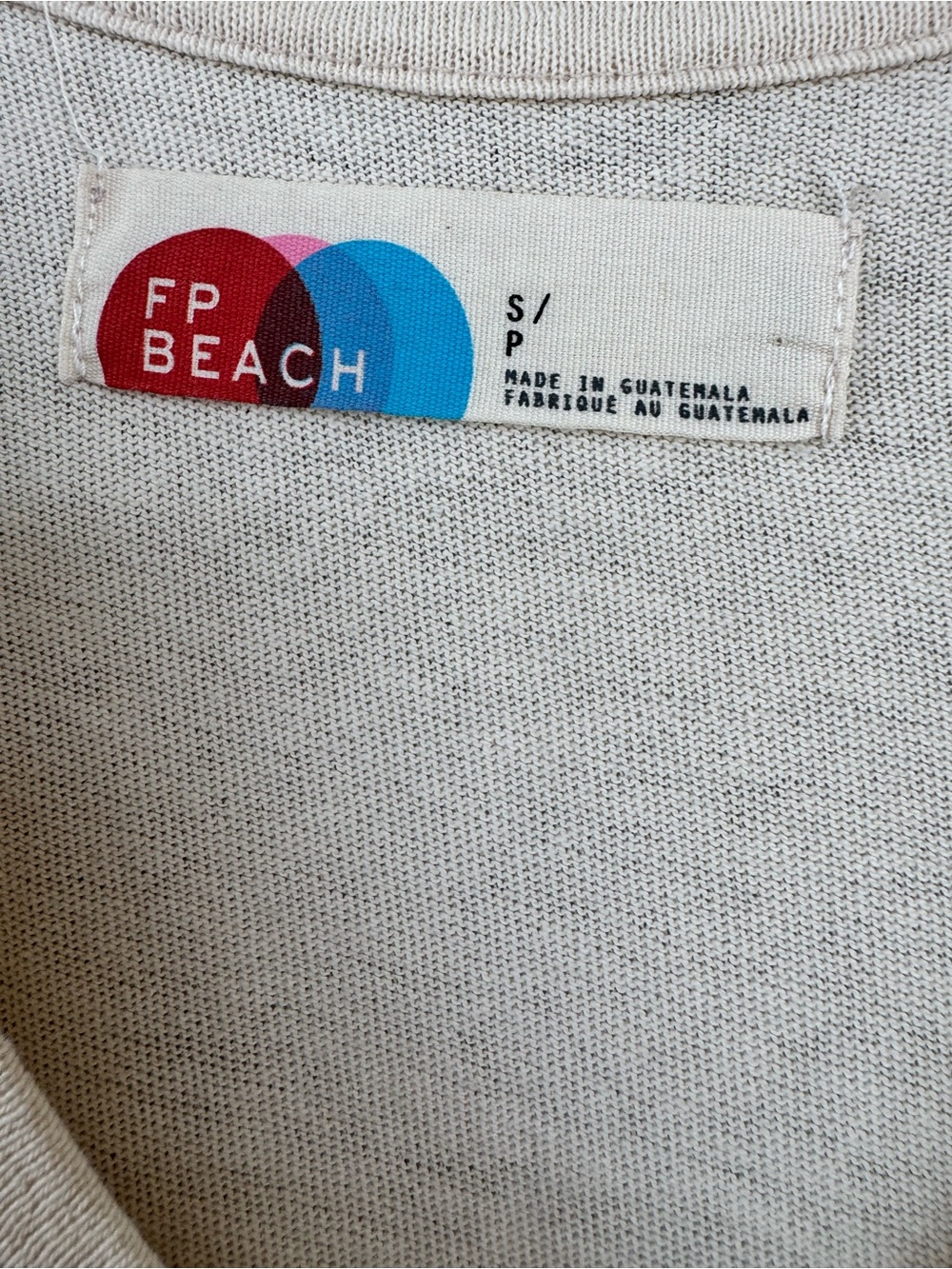 Free People FP Beach Effortless Maxi T-Shirt Dress Small Oatmeal Cotton - Picture 3 of 4